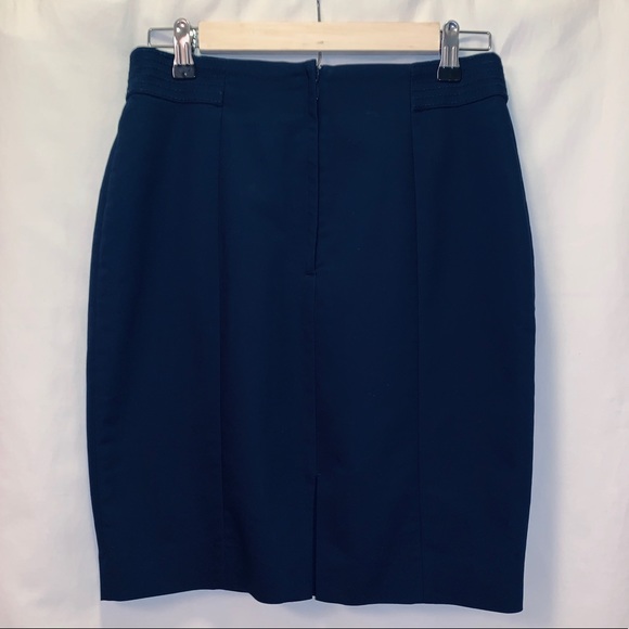 H&M Navy High Waist Pencil Skirt :: 8 - Picture 2 of 3